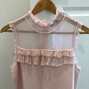 White House Black Market Blush Blouse SZ: L NWT